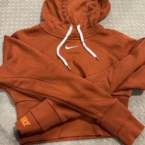 Nike Burnt Orange Hoodie with White Accents